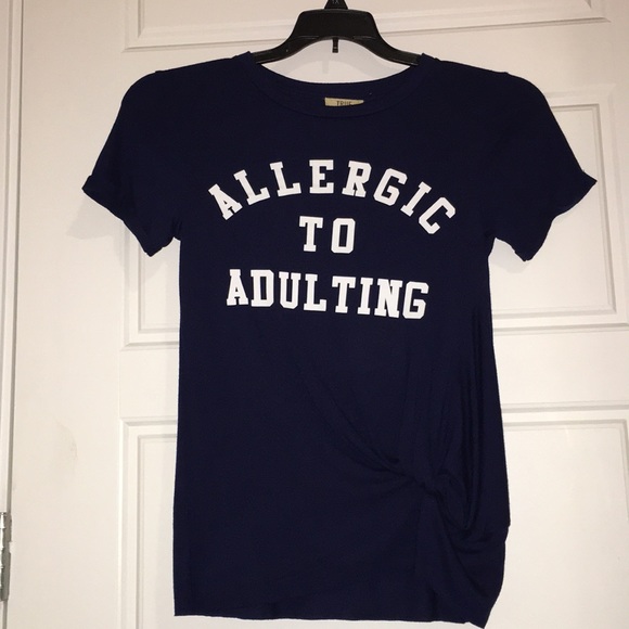 Allergic To Adulting Novelty Tee - Picture 2 of 5